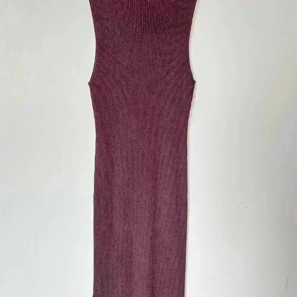 Theory Hedrisa Lustrate Ribbed Knit Mock Neck Bodycon Midi Dress - Picture 5 of 11